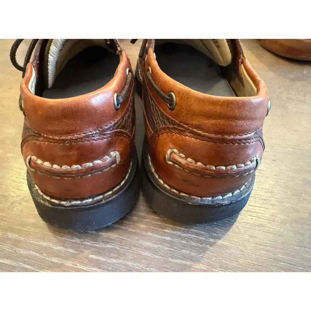 L.L. Bean Men's Allagash Bison Leather Handsewn Oxfords Loafers Shoes 8.5 D